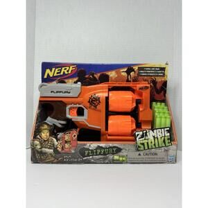Nerf 2016 Zombie Strike Flip Fury A9603 (2 Flipping 6-Dart Drums) 12 Green Darts